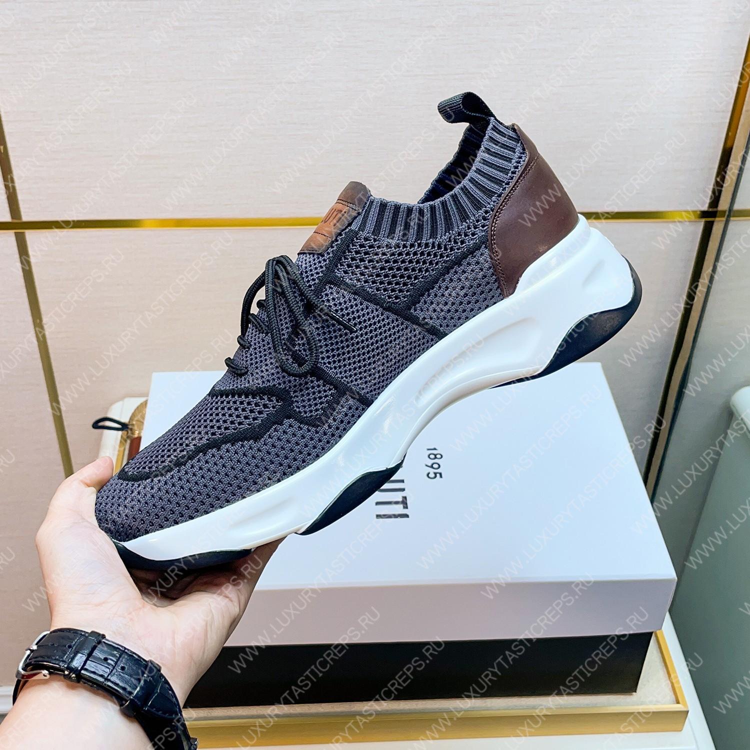 BERLUTI SHADOW KNIT SNEAKERS NAVY S4918