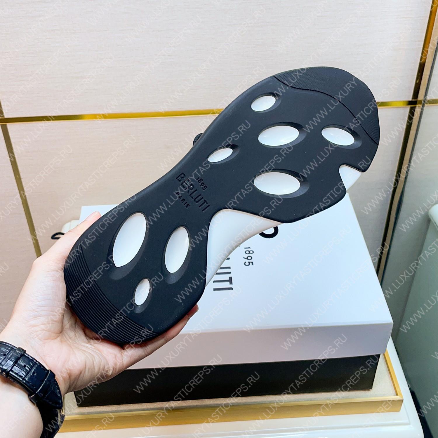 BERLUTI SHADOW KNIT SNEAKERS NAVY S4918