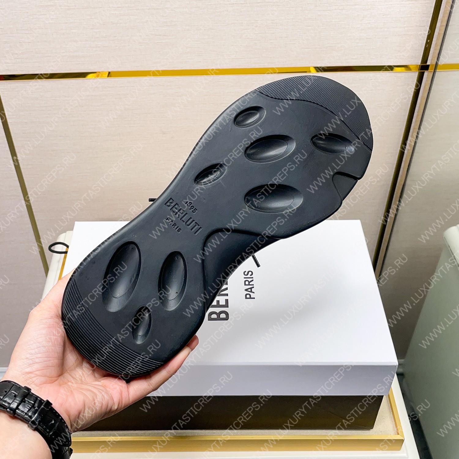 BERLUTI SHADOW KNIT SNEAKERS BLACK S4918