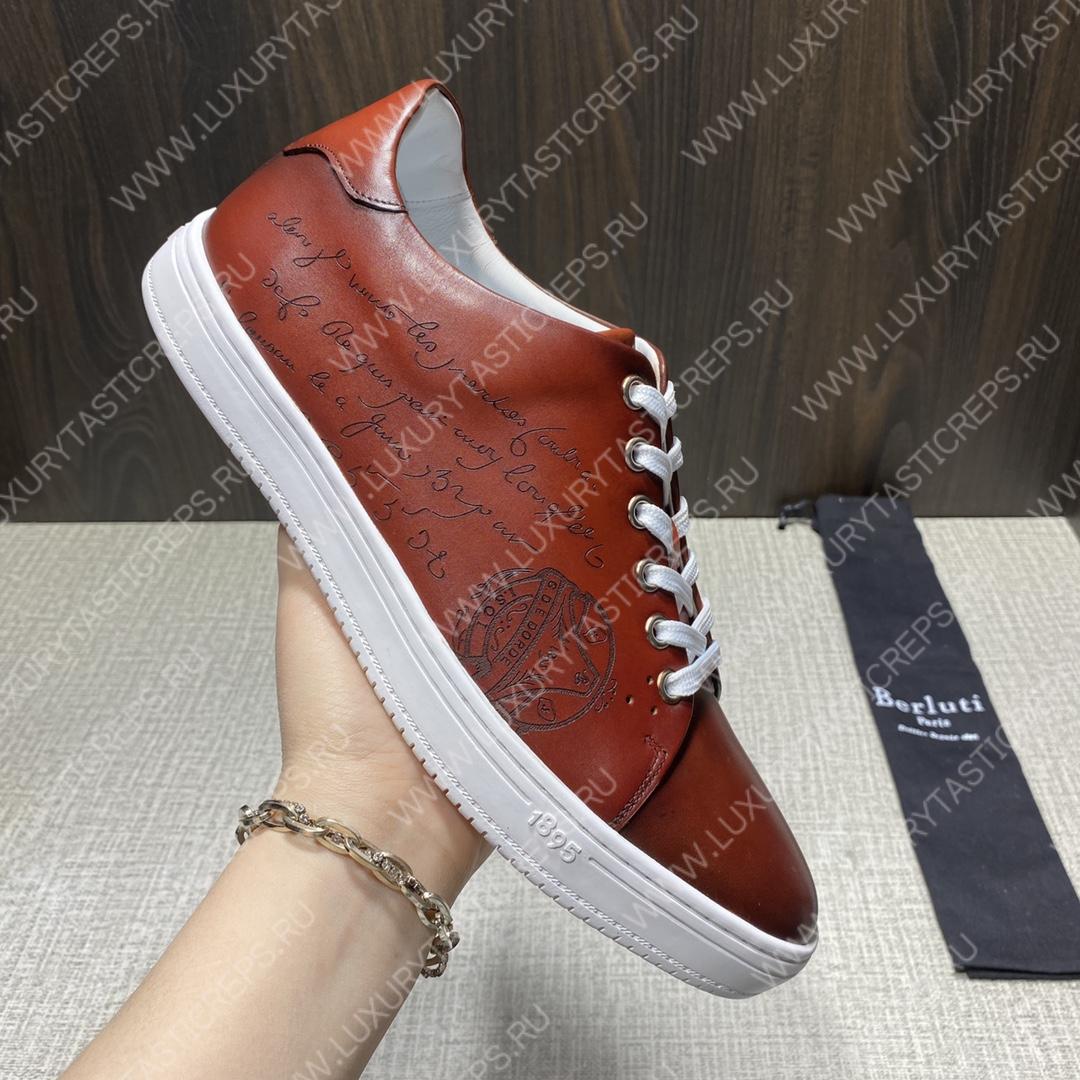 BERLUTI PLAYTIME SCRITTO SNEAKER TAN S5330-V2