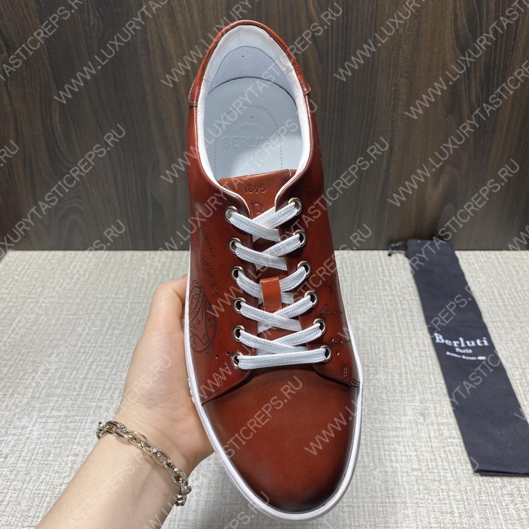 BERLUTI PLAYTIME SCRITTO SNEAKER TAN S5330-V2