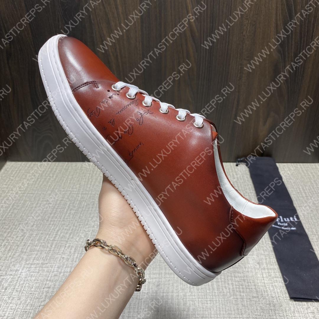 BERLUTI PLAYTIME SCRITTO SNEAKER TAN S5330-V2