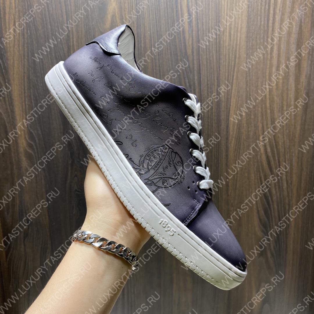 BERLUTI PLAYTIME SCRITTO SNEAKER LIGHT ALUMINUM S5330-V2
