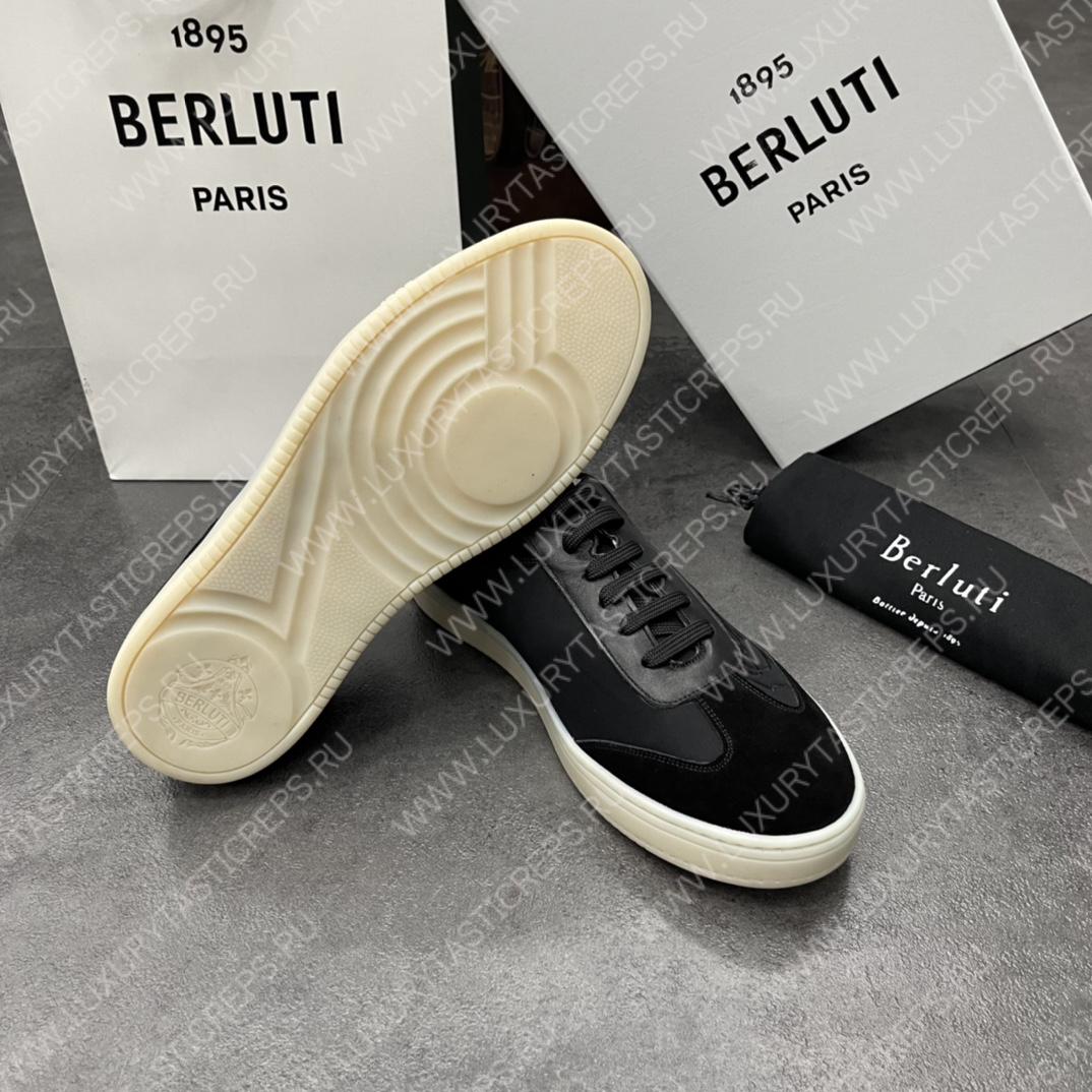 BERLUTI PLAYTIME SCRITTO SNEAKER BLACK S5830-BA8