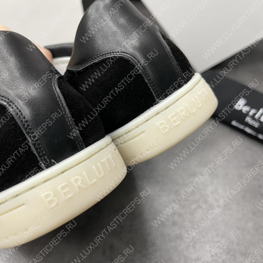 BERLUTI PLAYTIME SCRITTO SNEAKER BLACK S5830-BA8