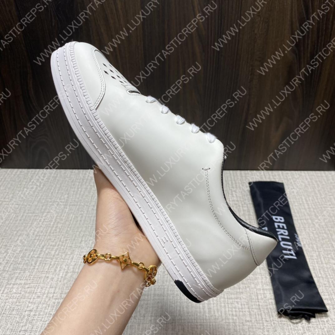 BERLUTI PLAYTIME SCRITTO SNEAKER WHITE S5304-V31
