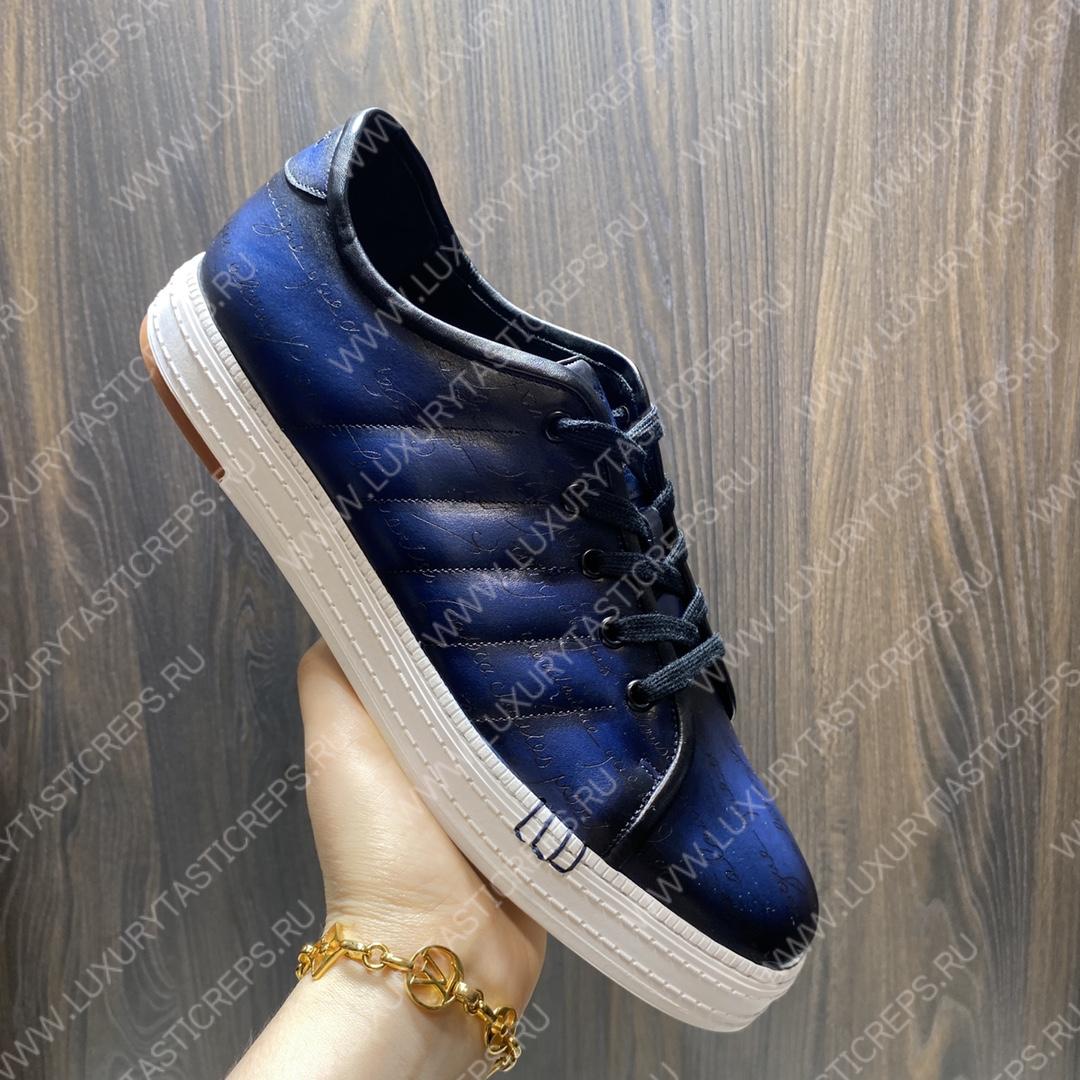 BERLUTI SCRITTO SNEAKER BLUE S3402-V1
