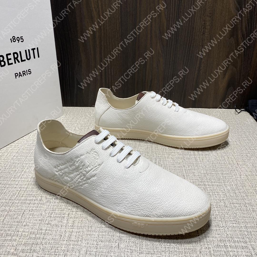 BERLUTI EDEN SCRITTO SNEAKER WHITE S5710-D2