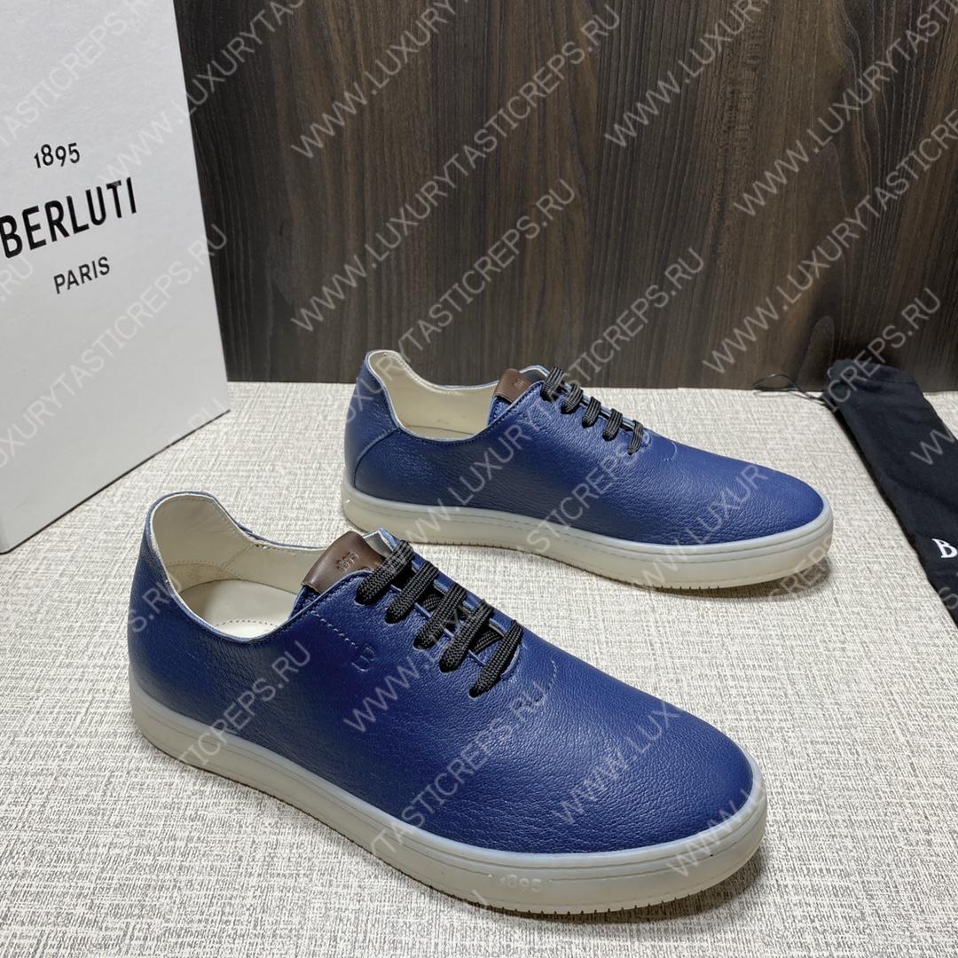 BERLUTI EDEN SCRITTO SNEAKER DARK BLUE S5710-D2