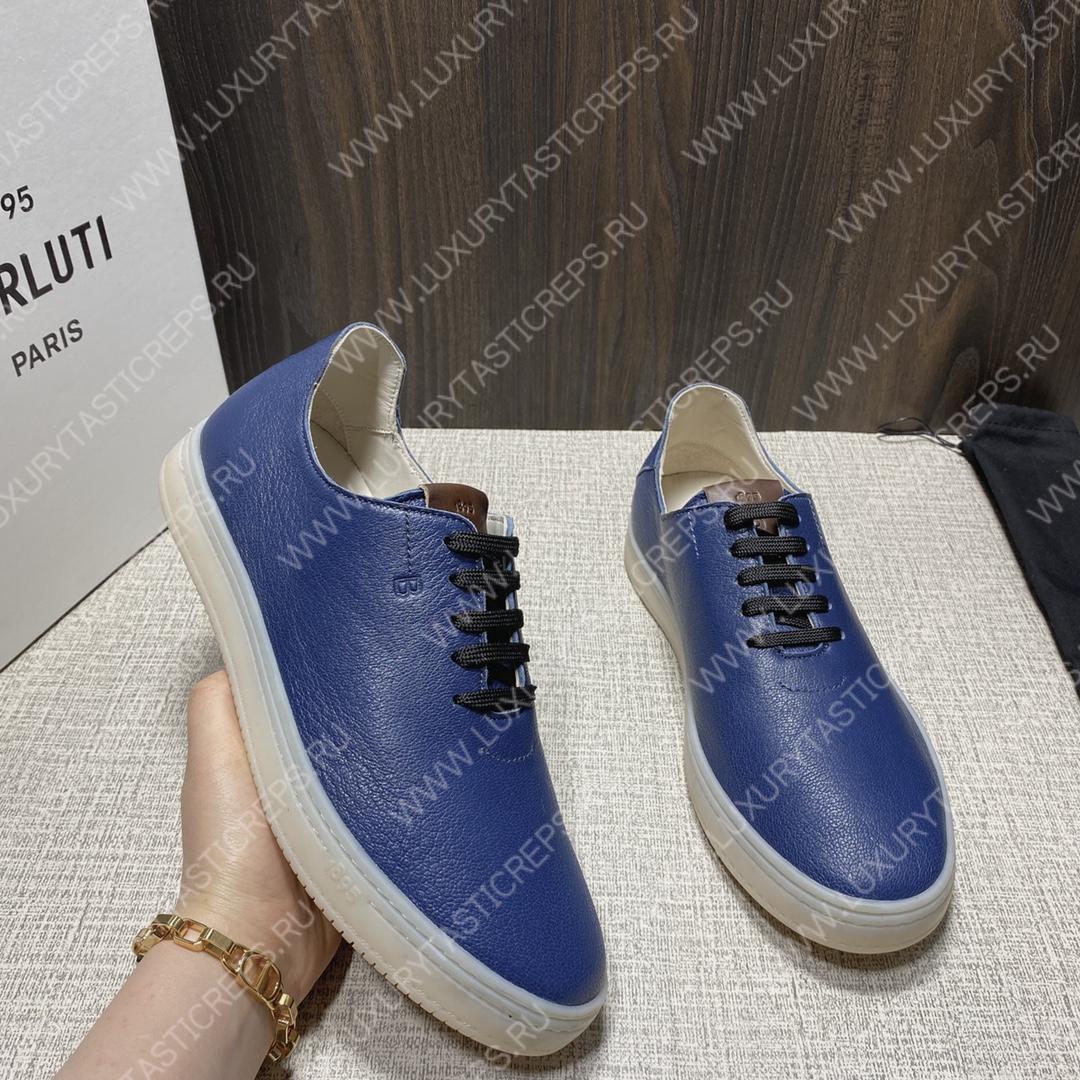 BERLUTI EDEN SCRITTO SNEAKER DARK BLUE S5710-D2