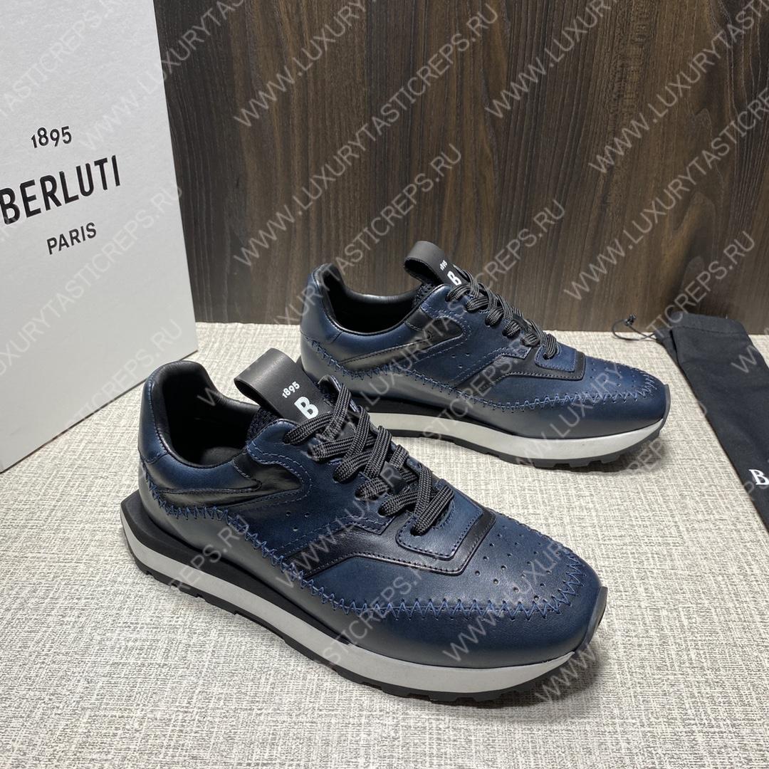 BERLUTI FLY SNEAKERS BLUE S5653