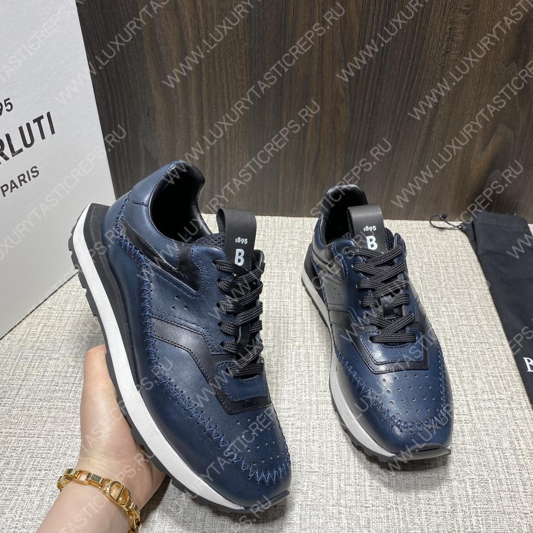 BERLUTI FLY SNEAKERS BLUE S5653