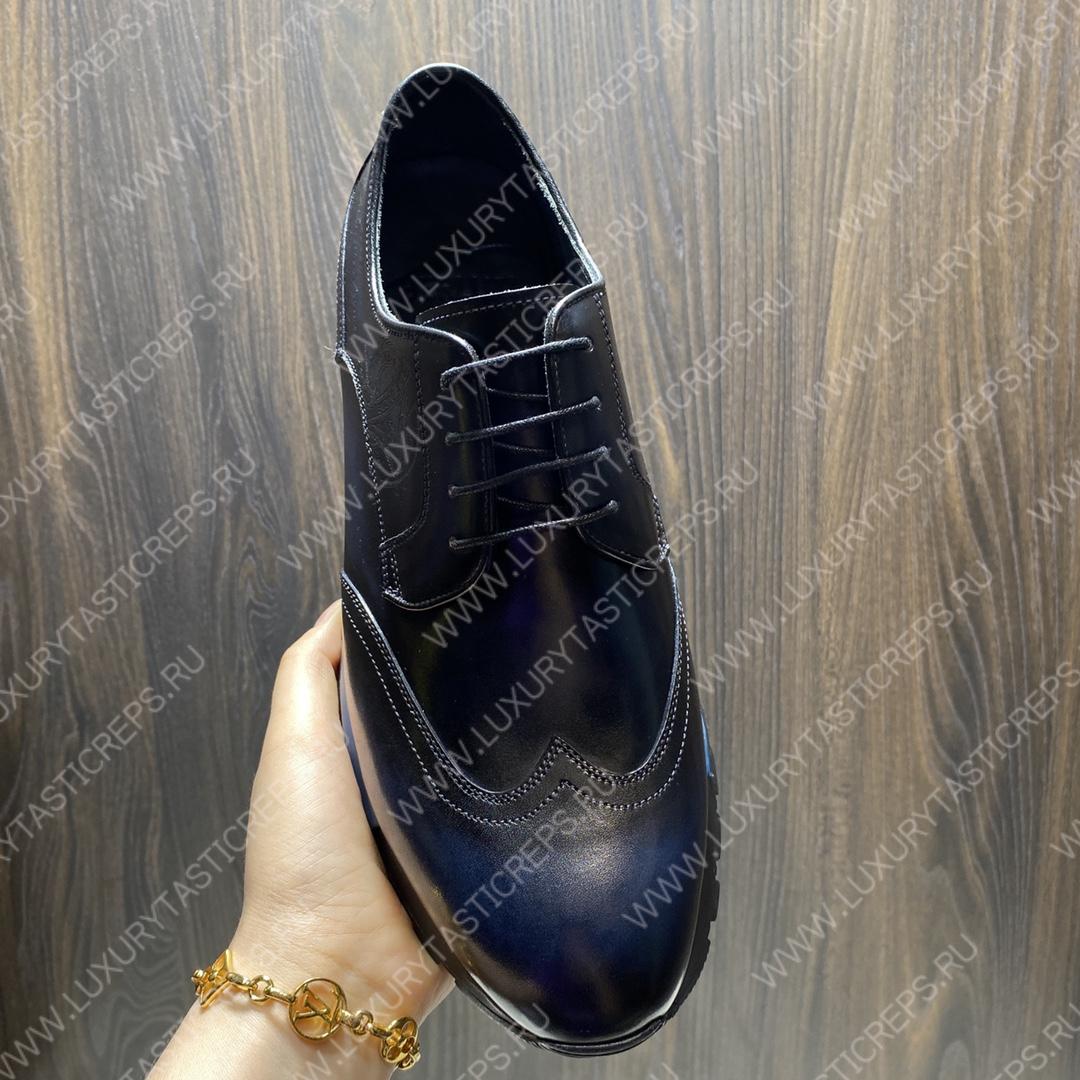 BERLUTI FAST TRACK SCRITTO SNEAKER BLUE S5541