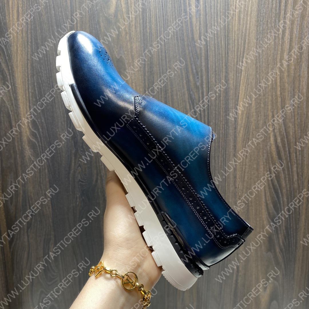 BERLUTI FAST TRACK SNEAKER BLUE S5854