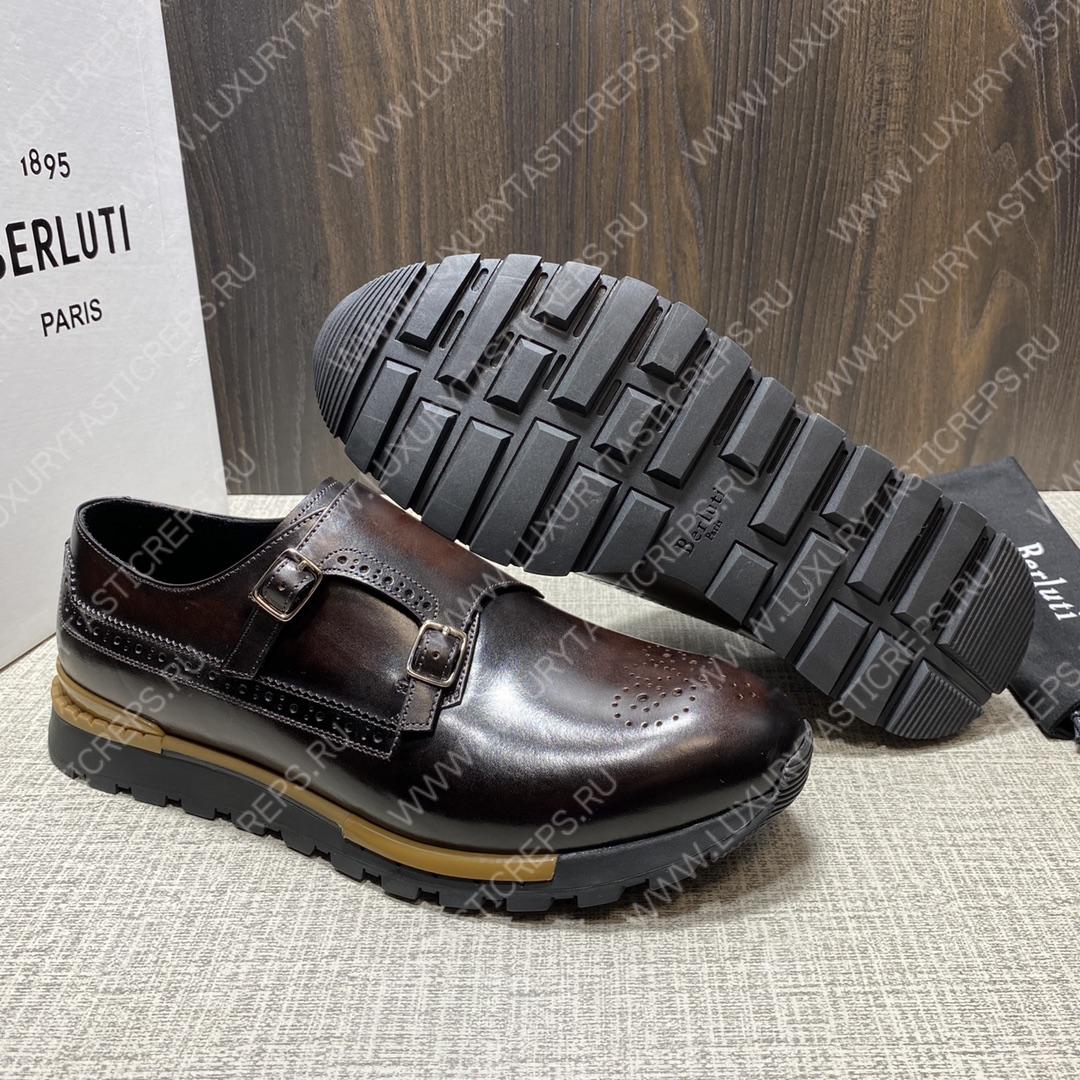 BERLUTI FAST TRACK SNEAKER DARK BROWN S5854