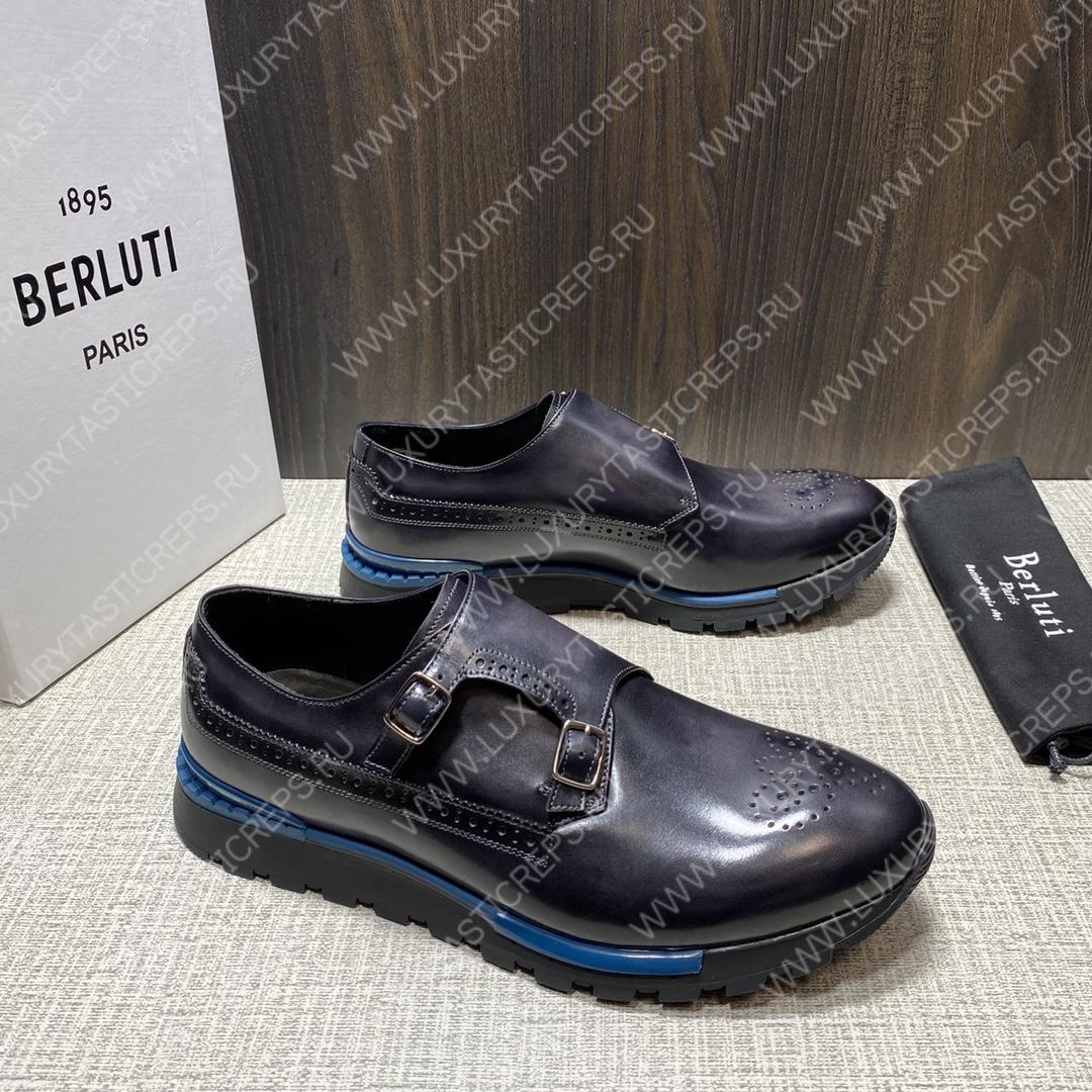 BERLUTI FAST TRACK SNEAKER BLACK GREY S5854