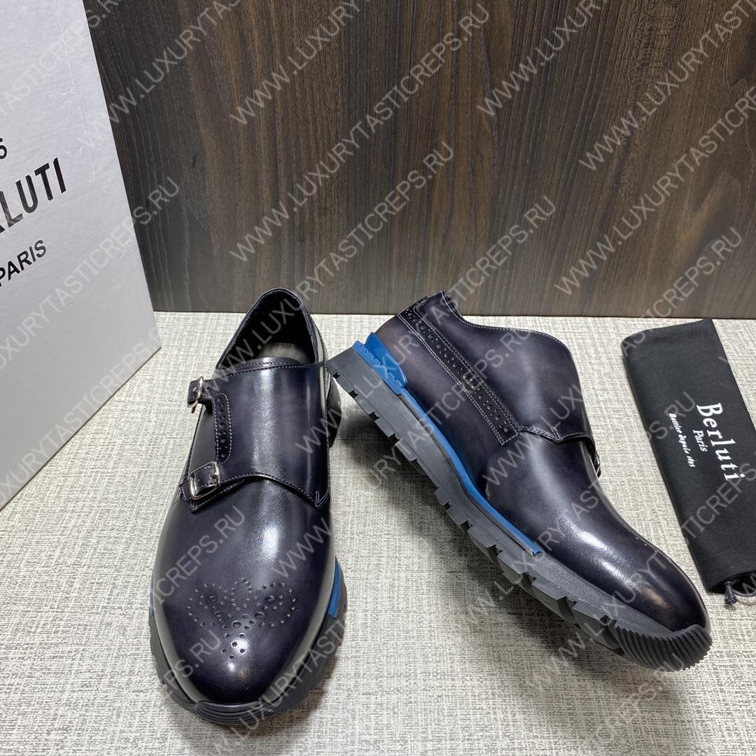 BERLUTI FAST TRACK SNEAKER BLACK GREY S5854