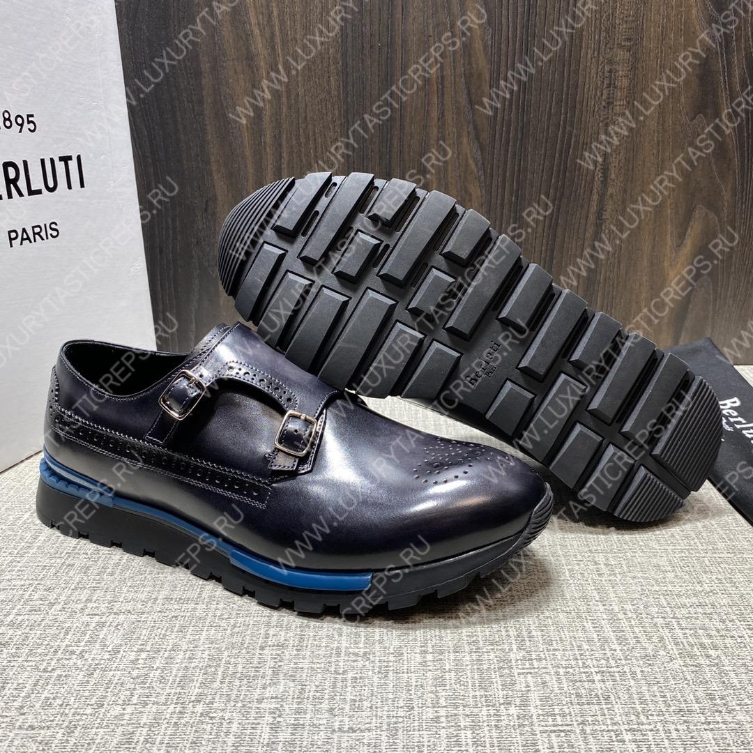 BERLUTI FAST TRACK SNEAKER BLACK GREY S5854