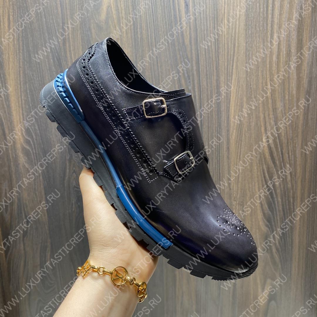 BERLUTI FAST TRACK SNEAKER BLACK GREY S5854