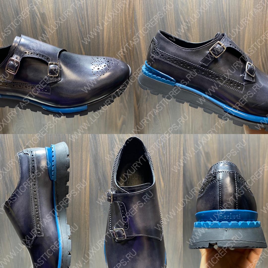 BERLUTI FAST TRACK SNEAKER BLACK GREY S5854