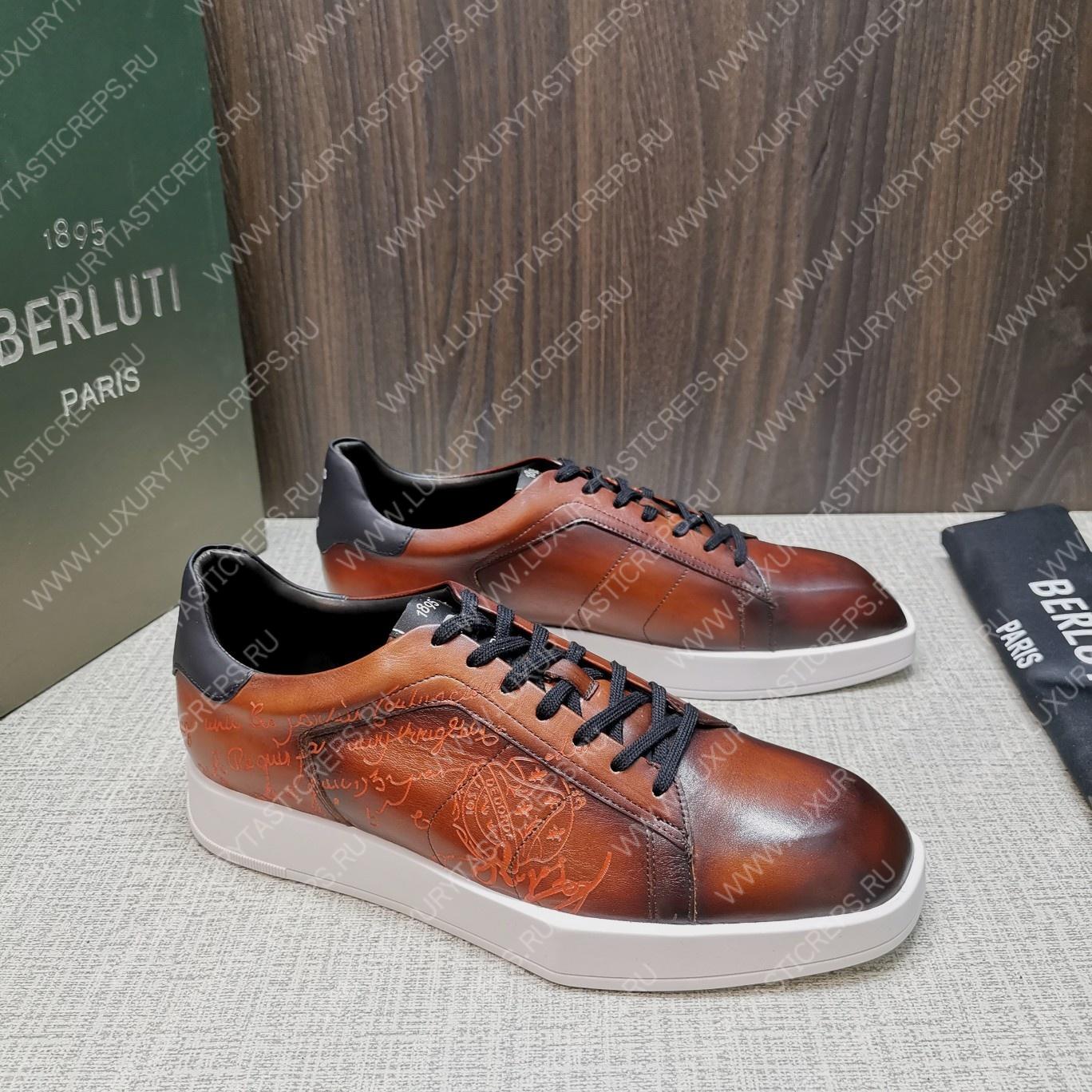 BERLUTI PLAYTIME PATCHWORK SNEAKER INTENSE COCOA S6062-V2