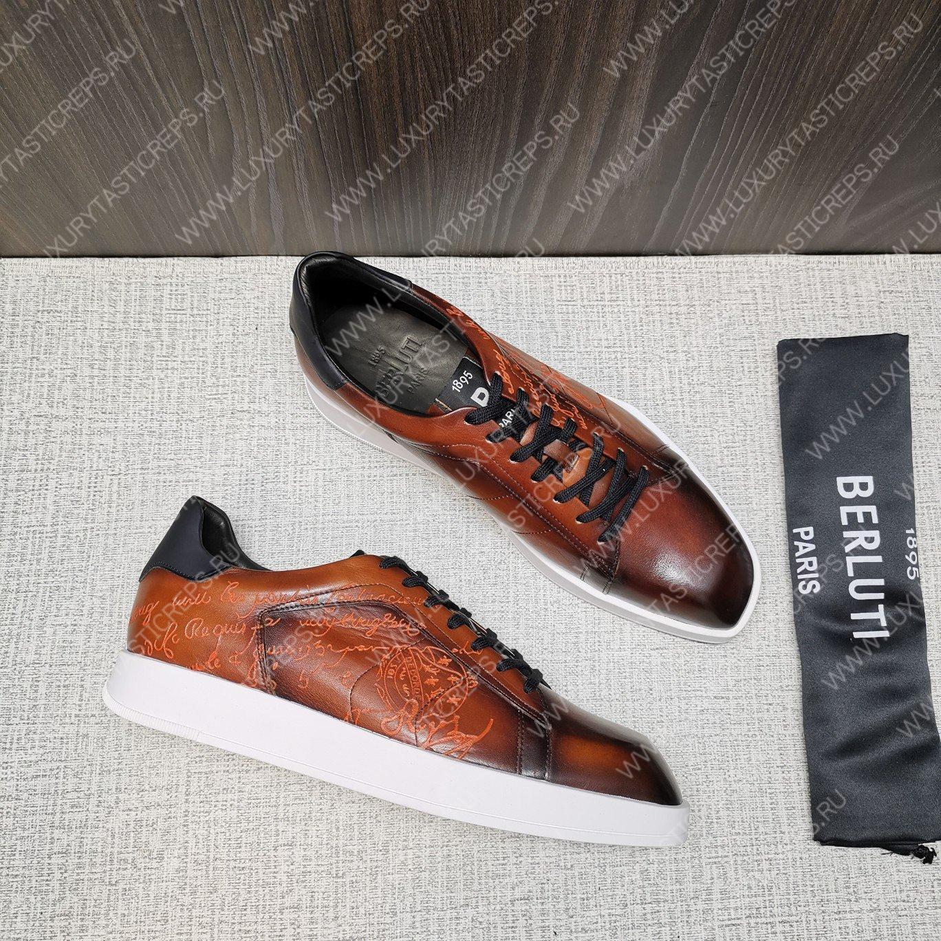 BERLUTI PLAYTIME PATCHWORK SNEAKER INTENSE COCOA S6062-V2