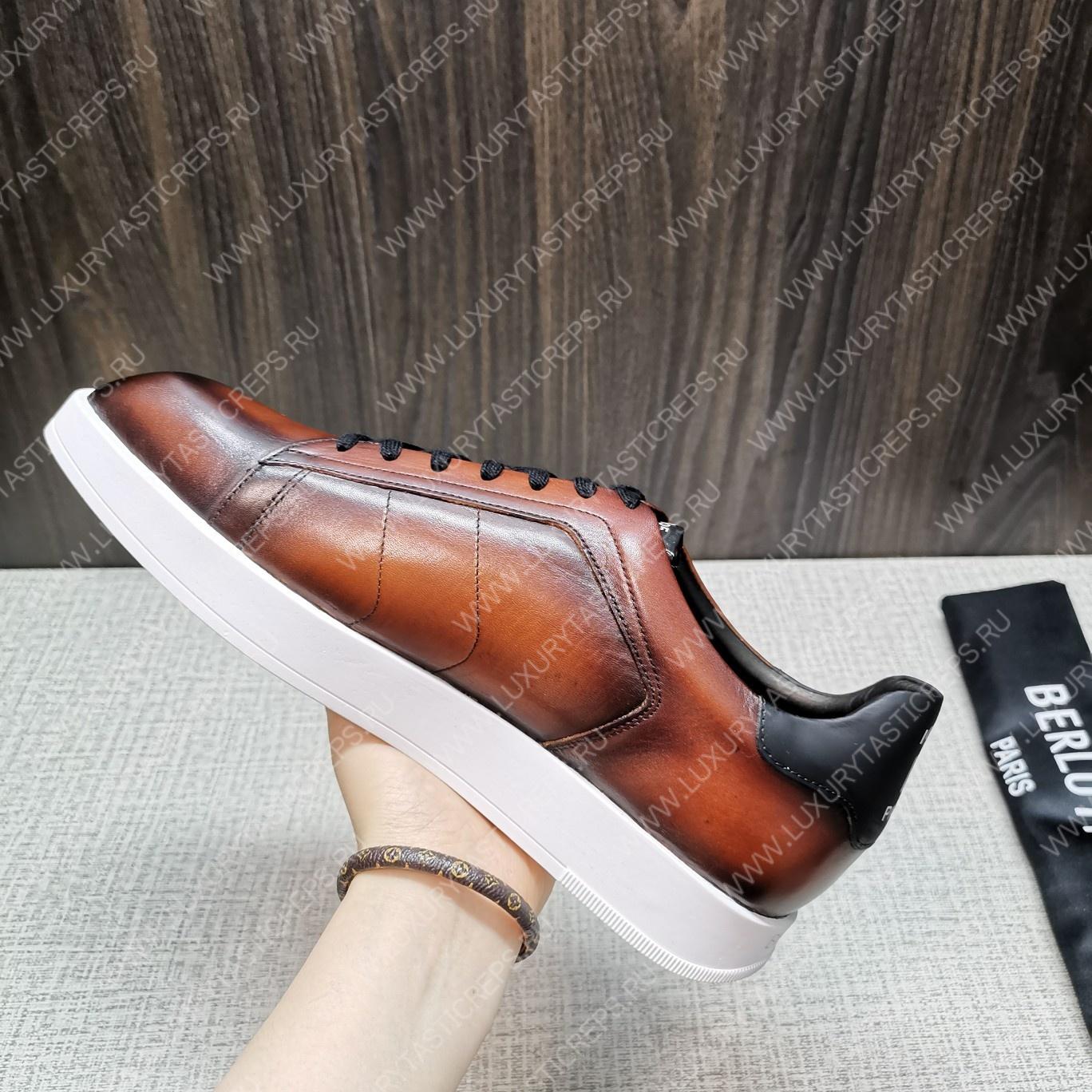 BERLUTI PLAYTIME PATCHWORK SNEAKER INTENSE COCOA S6062-V2