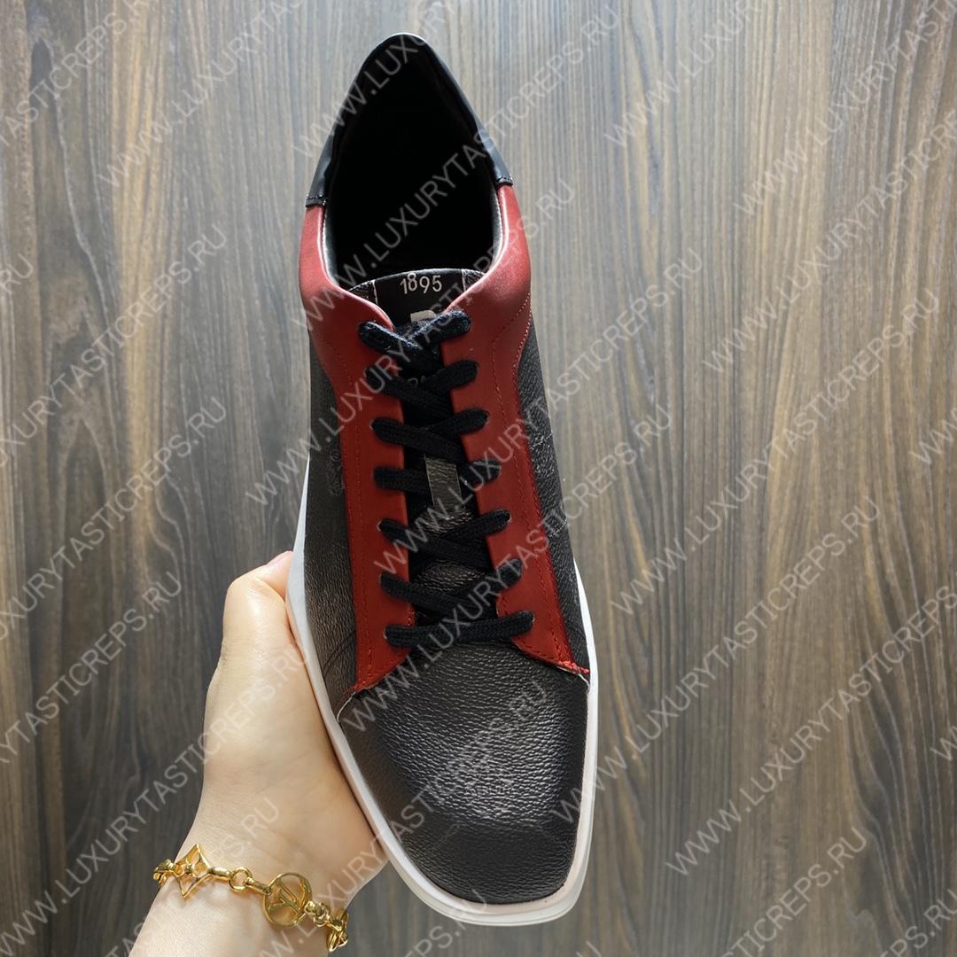 BERLUTI PLAYTIME SNEAKER BLACK AND RED S6163-V31