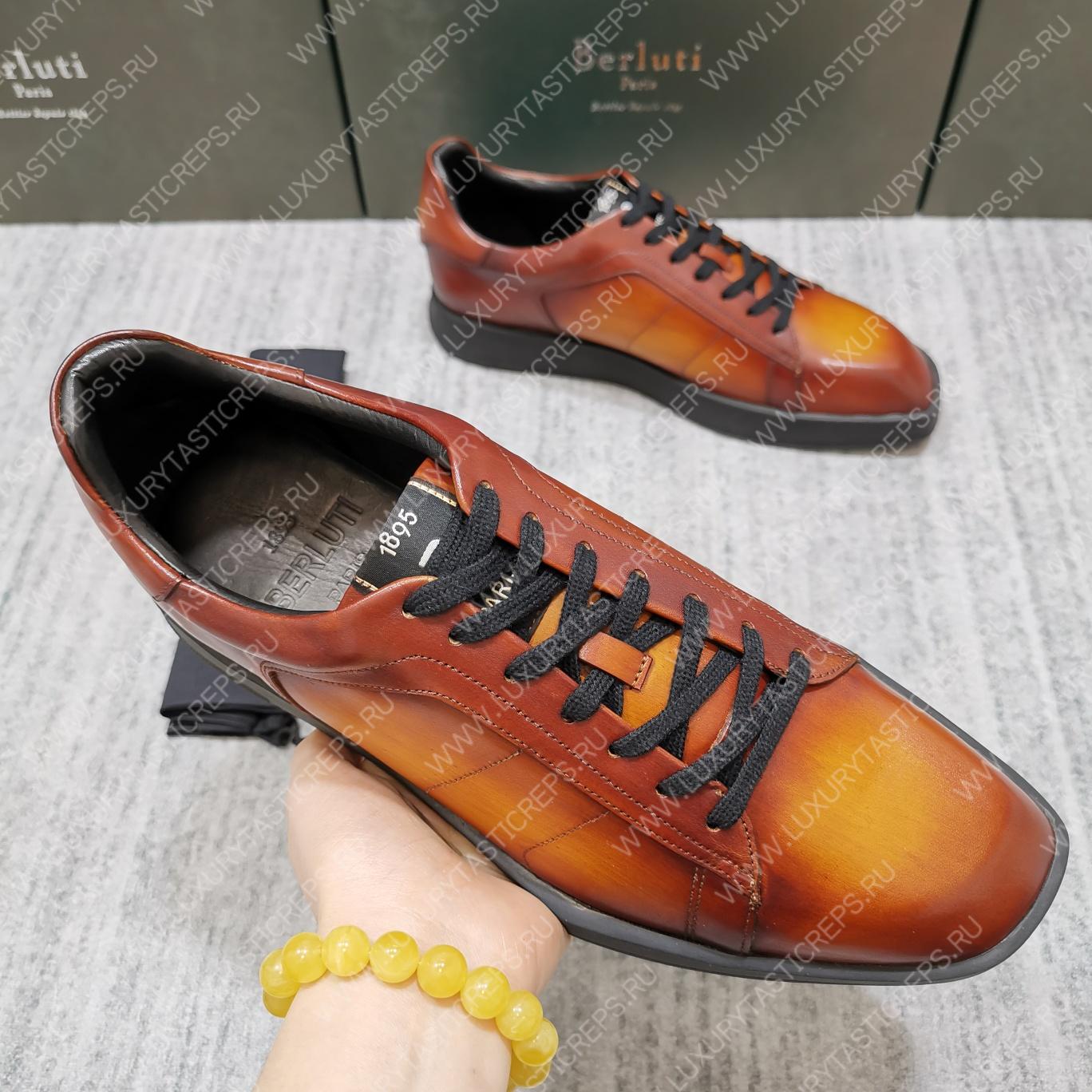 BERLUTI PLAYTIME SNEAKER INTENSE COCOA S5253-V1