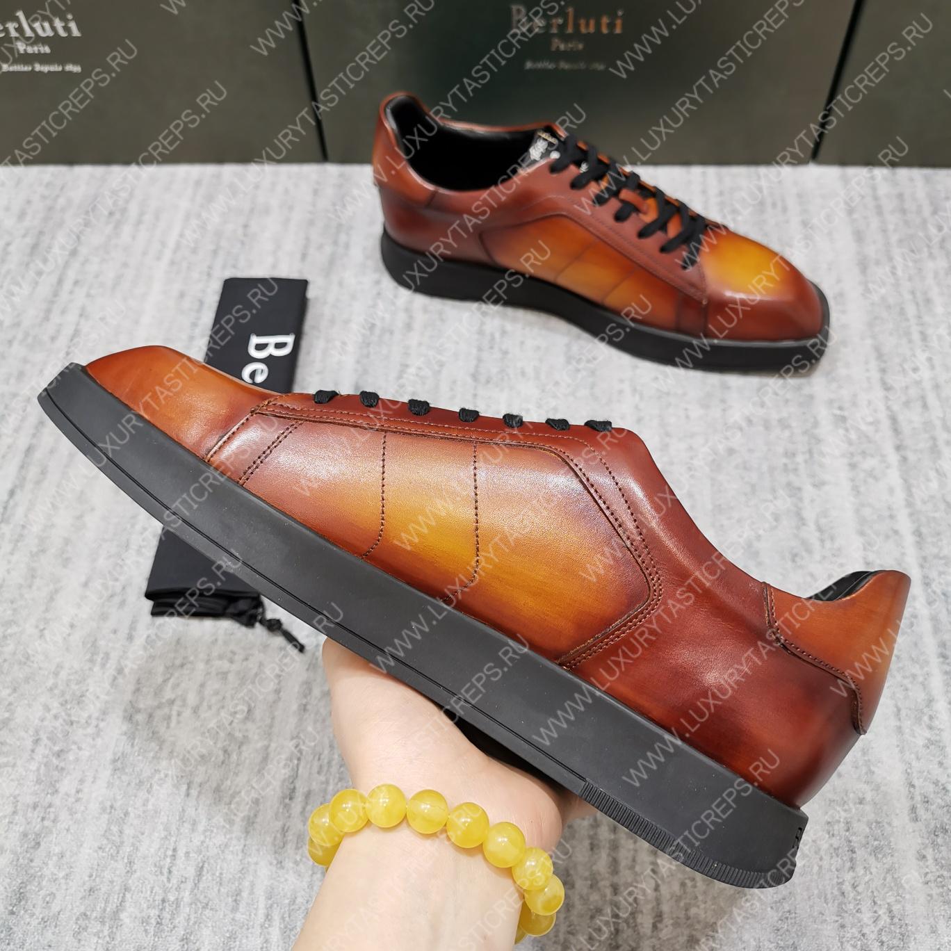 BERLUTI PLAYTIME SNEAKER INTENSE COCOA S5253-V1