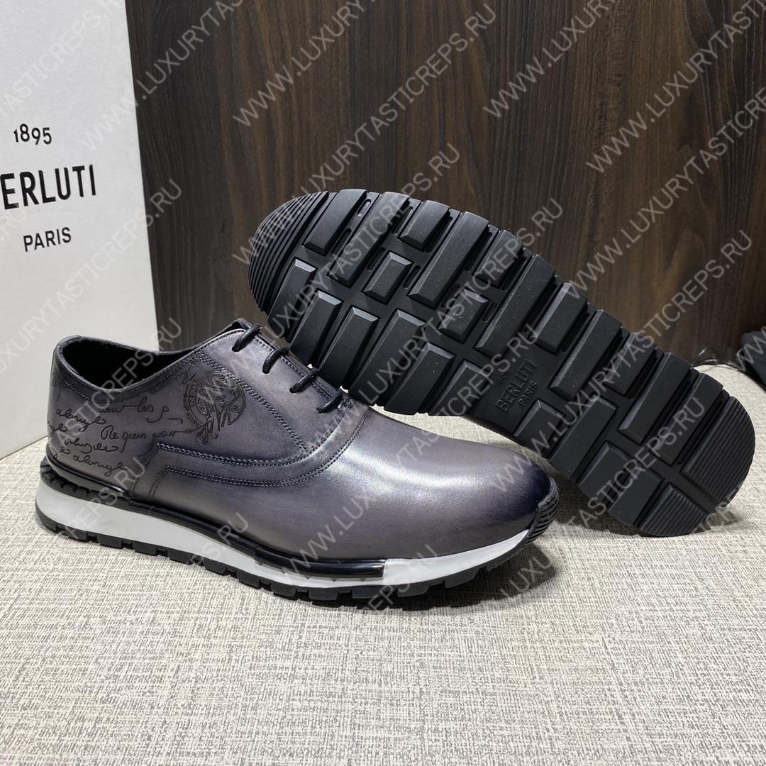 BERLUTI FAST TRACK SNEAKER BLACK GREY S5425-V2
