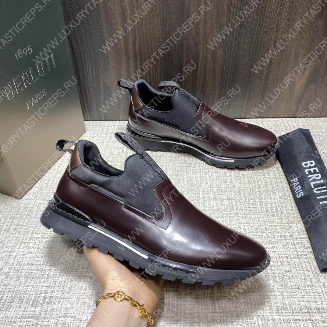 BERLUTI FAST TRACK SNEAKER BURGUNDY S4970-GC