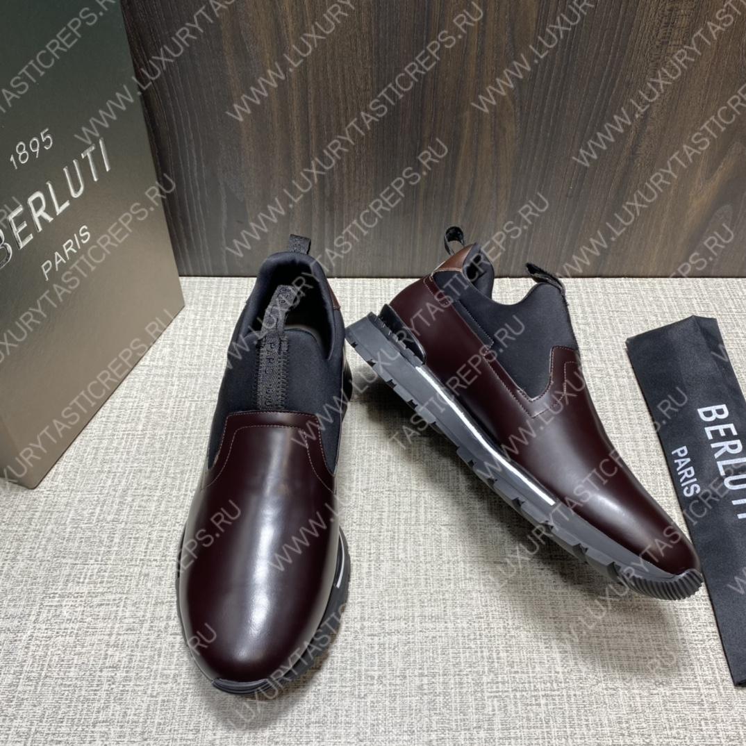 BERLUTI FAST TRACK SNEAKER BURGUNDY S4970-GC