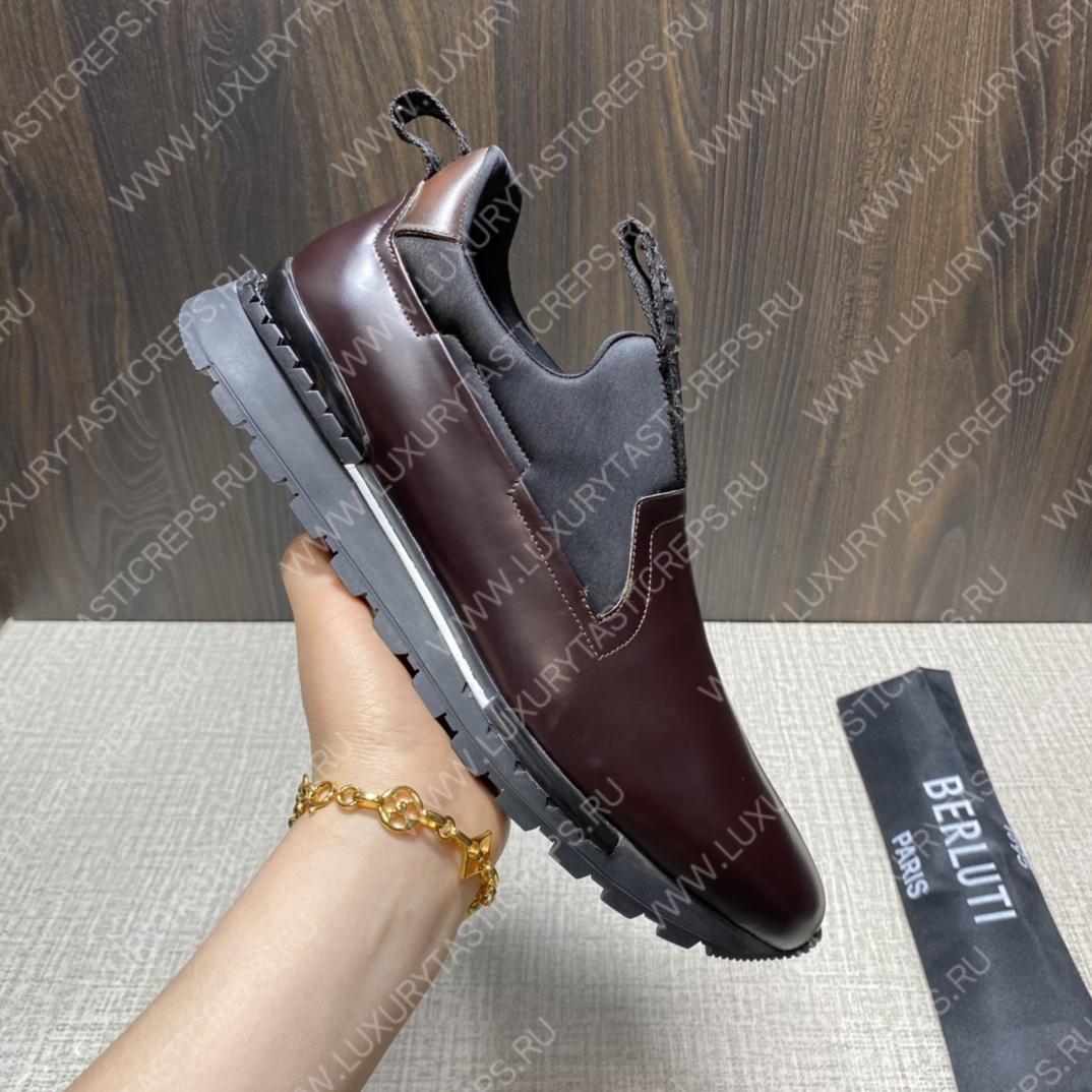 BERLUTI FAST TRACK SNEAKER BURGUNDY S4970-GC