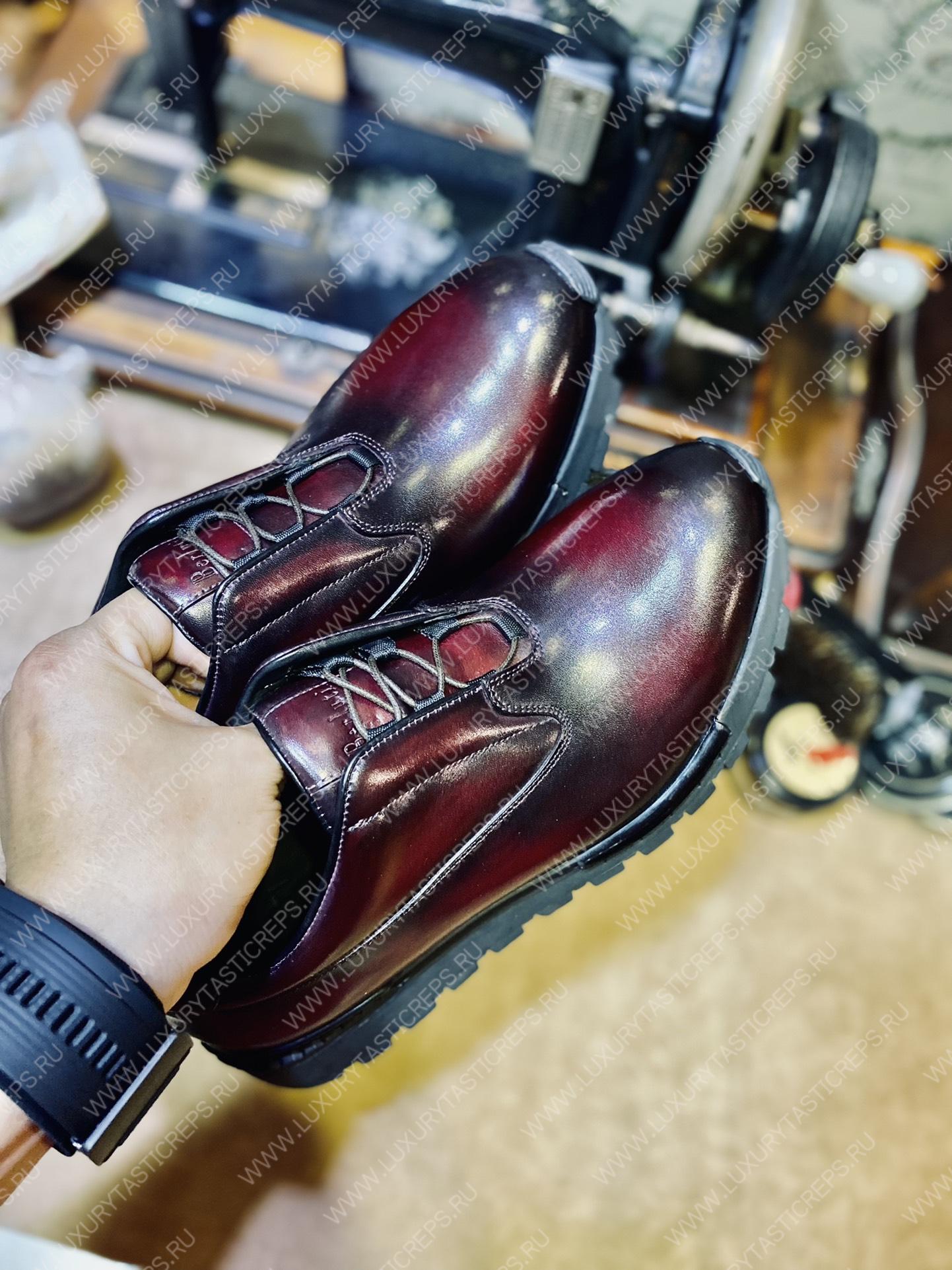 BERLUTI BURGUNDY SNEAKERS S57798