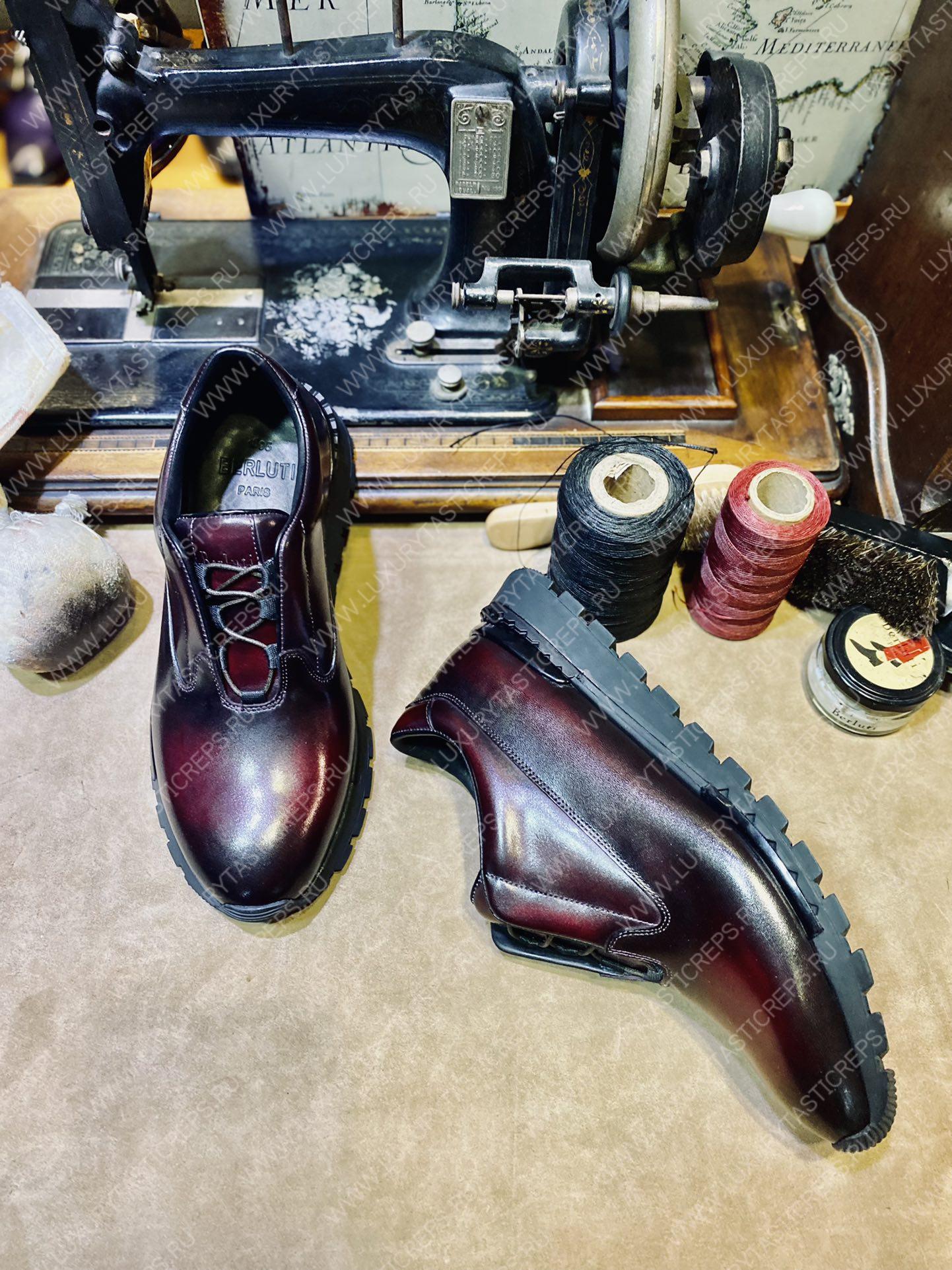 BERLUTI BURGUNDY SNEAKERS S57798