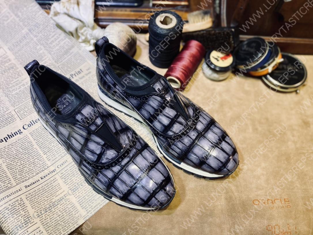 BERLUTI FAST TRACK SNEAKERS GREY S4675-E2