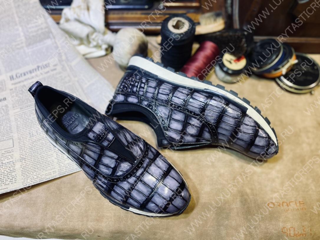 BERLUTI FAST TRACK SNEAKERS GREY S4675-E2