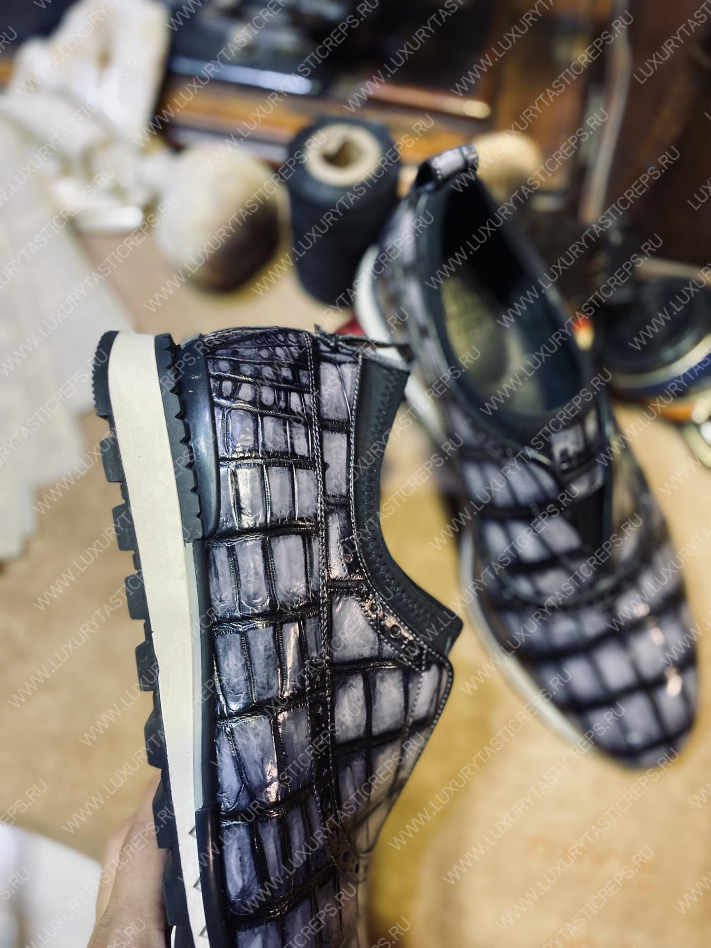 BERLUTI FAST TRACK SNEAKERS GREY S4675-E2