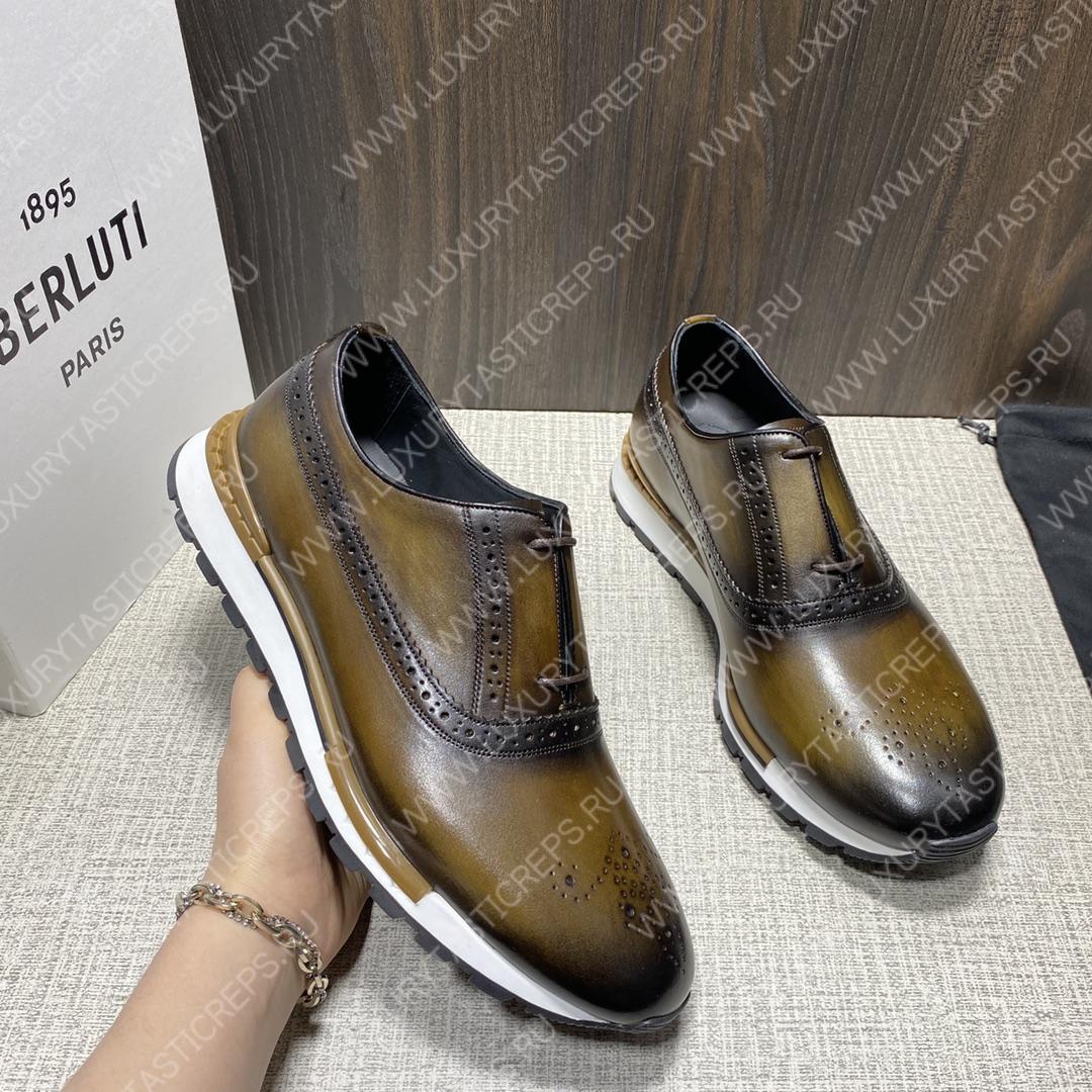 BERLUTI FAST TRACK SNEAKERS BROWN S3873-V1
