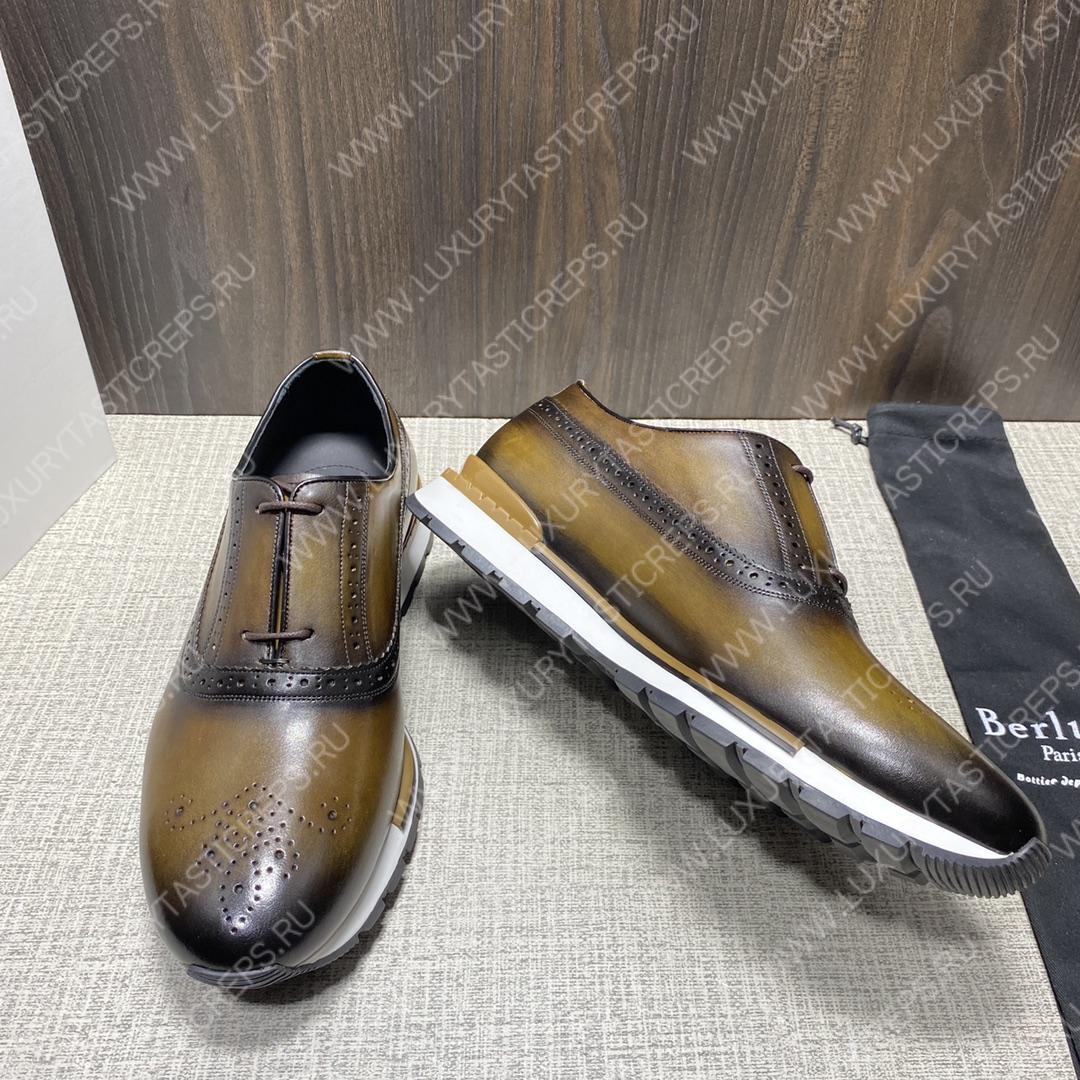 BERLUTI FAST TRACK SNEAKERS BROWN S3873-V1