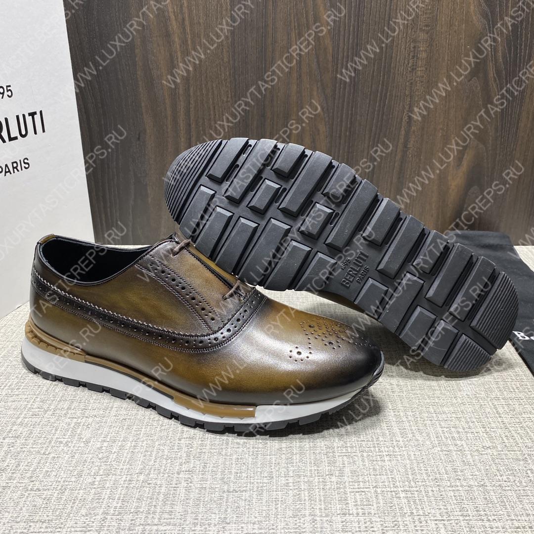 BERLUTI FAST TRACK SNEAKERS BROWN S3873-V1