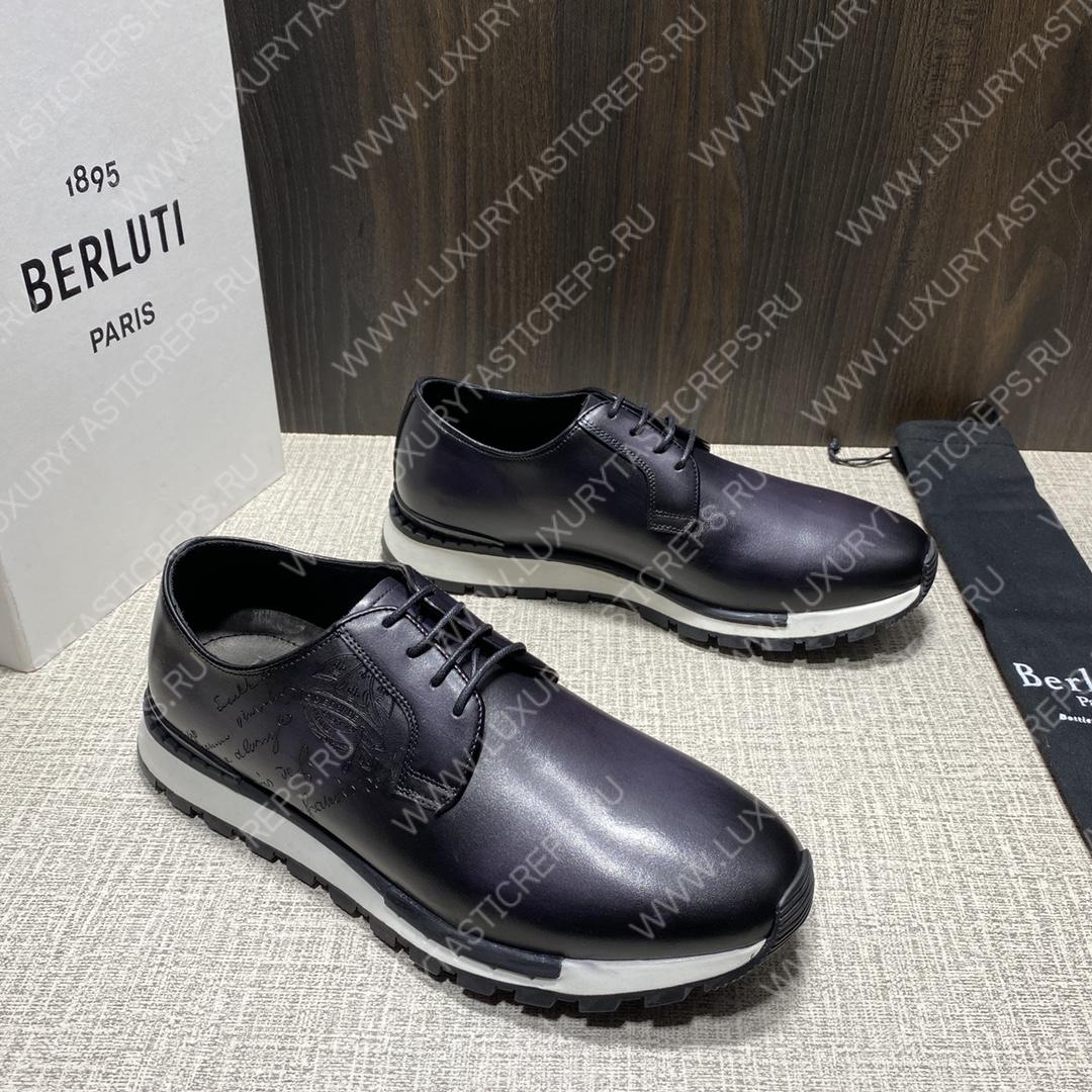 BERLUTI FAST TRACK SNEAKERS BLACK S3873-V1