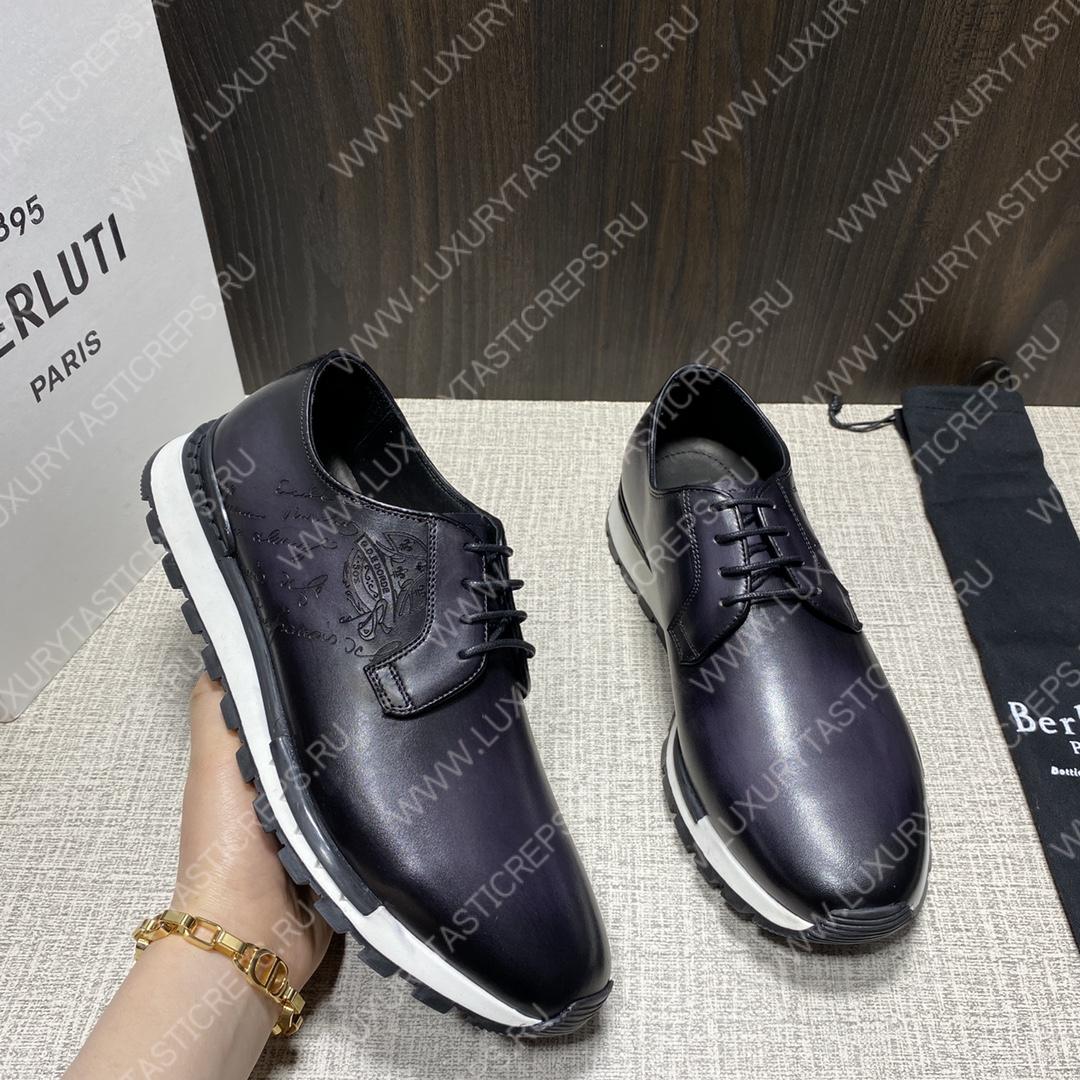 BERLUTI FAST TRACK SNEAKERS BLACK S3873-V1