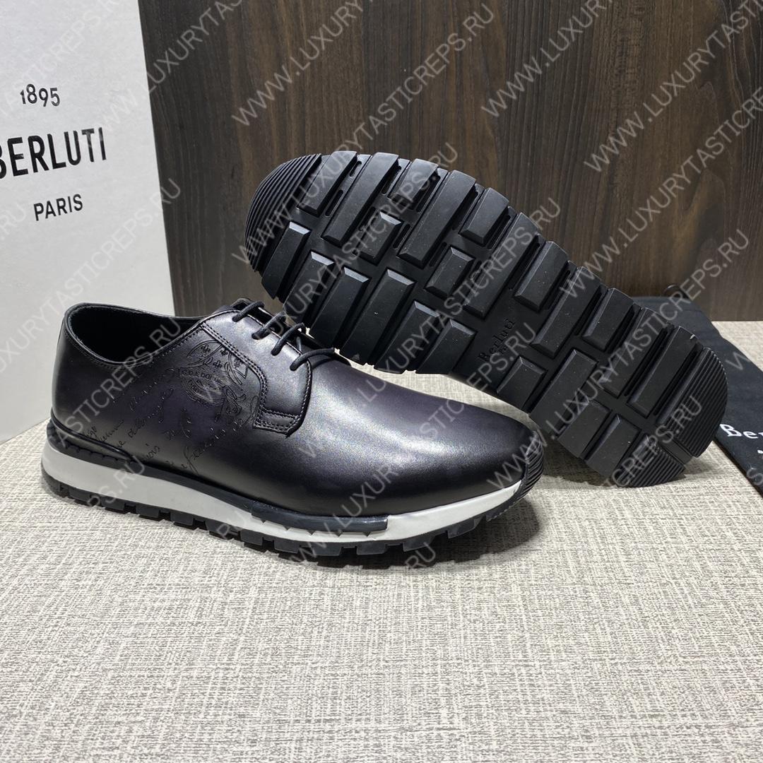 BERLUTI FAST TRACK SNEAKERS BLACK S3873-V1