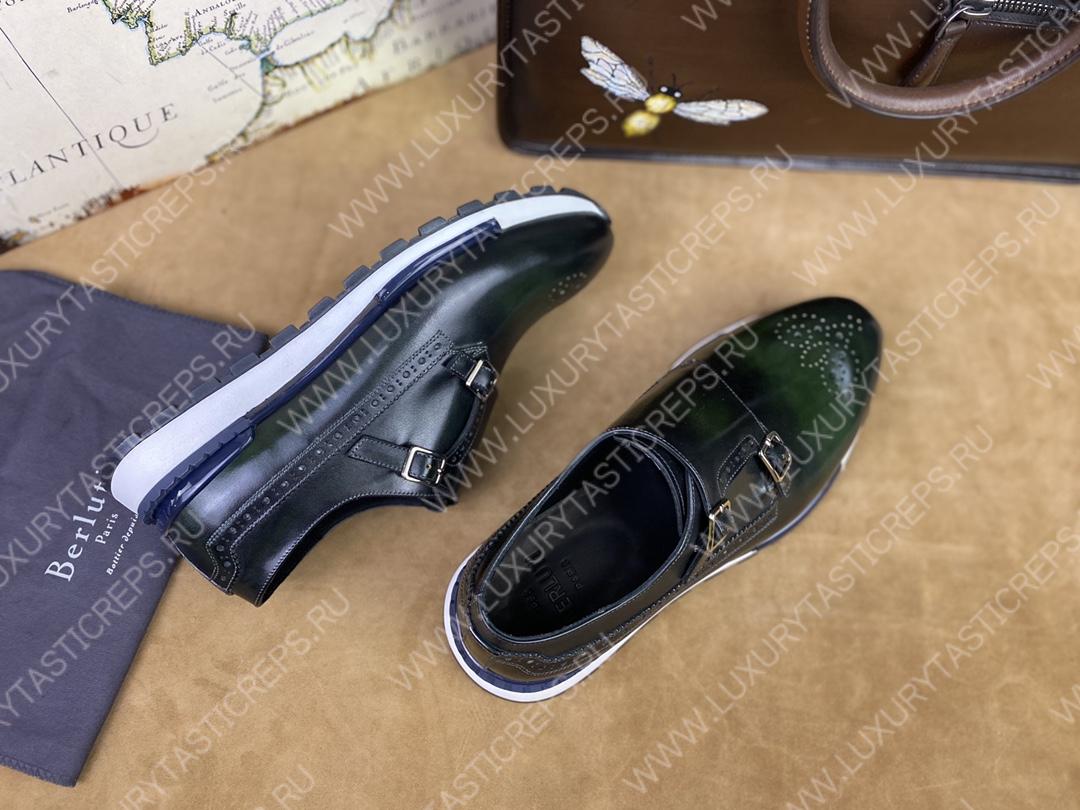 BERLUTI LEATHER SNEAKERS BLACK S5890