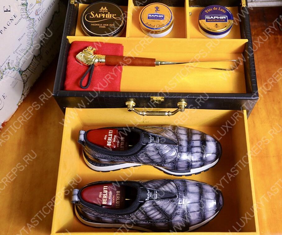 BERLUTI FAST TRACK SNEAKER GREY S38785-V1