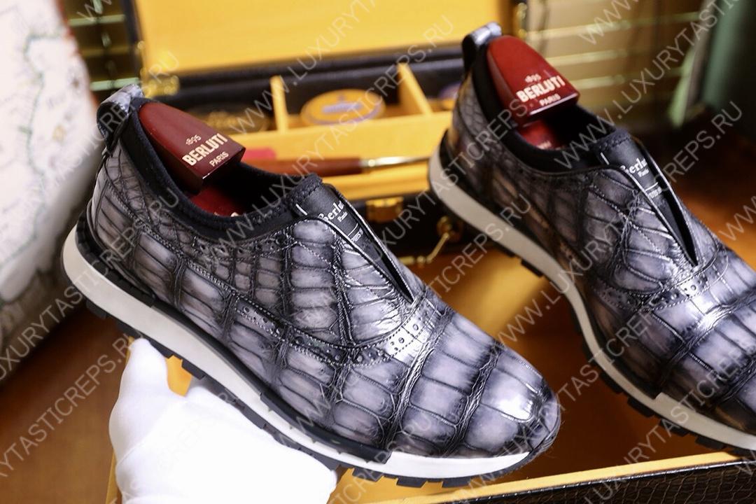 BERLUTI FAST TRACK SNEAKER GREY S38785-V1