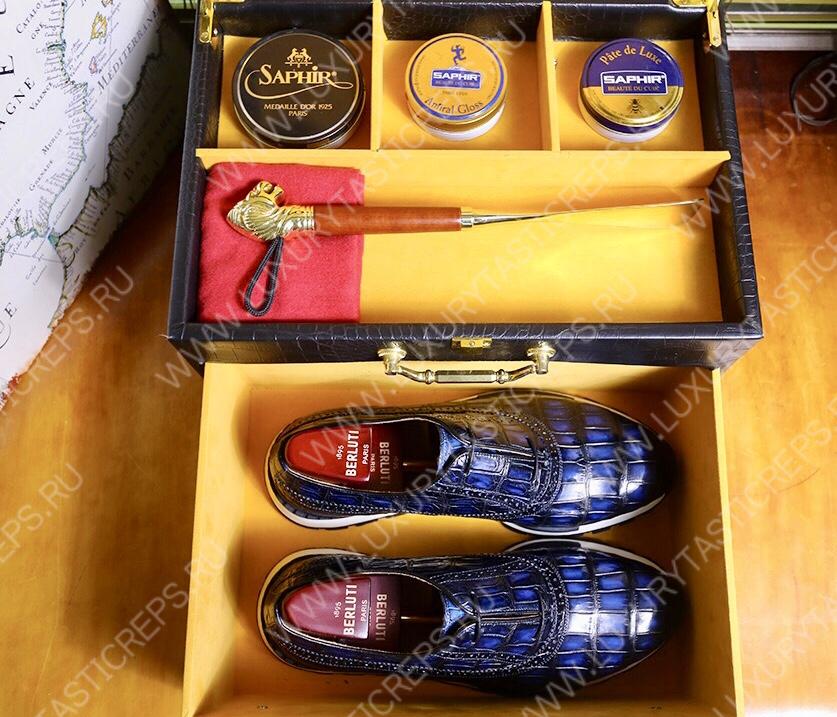 BERLUTI FAST TRACK SNEAKER BLUE S38785-V1