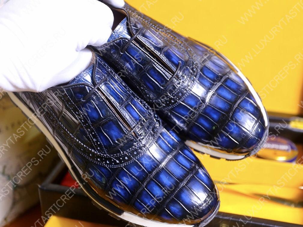 BERLUTI FAST TRACK SNEAKER BLUE S38785-V1